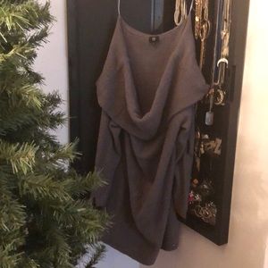 Sweater off the shoulder dress